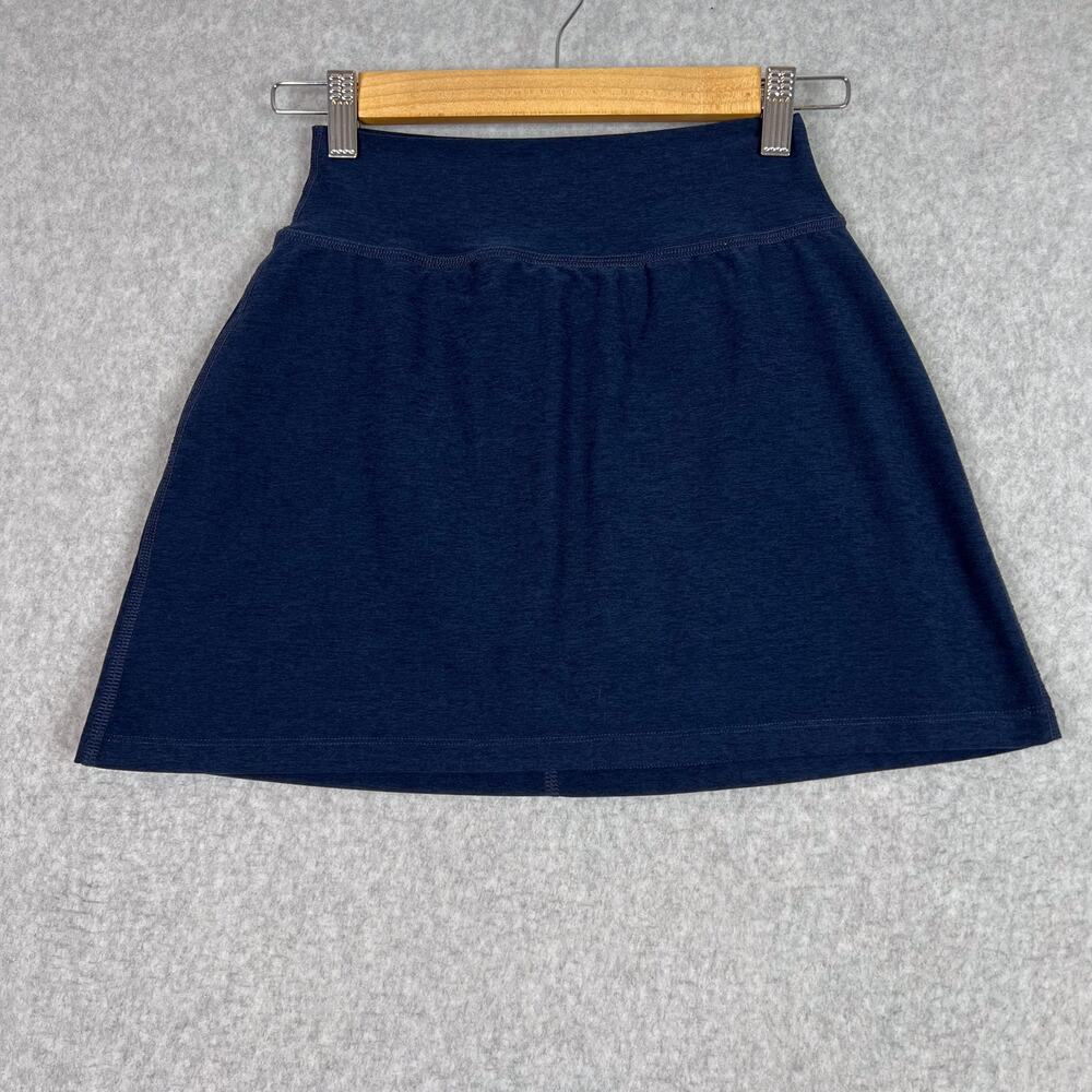 Beyond Yoga Navy Blue Spacedye Tie Breaker Circle Skort Size XS